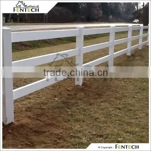 Fentech Fence Beige Three Rail Horse Fencing thumbnail-3