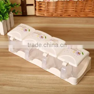 Transparent Seasoning Box Spice Box Set Plastic Spice Bottle With Spoon thumbnail-2