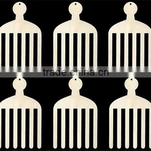 Hot Sell 1 Dozen 3 Inch Tall Ribbon Shapes WITH HOLE Natural Wood Cutout Made in China thumbnail-1