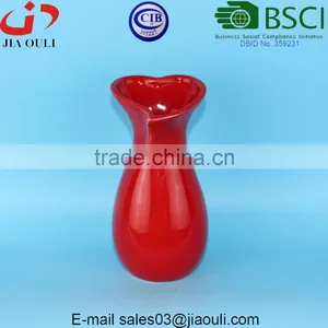 BSCI Audit Factory Cheap Heart Shape Ceramic Vase, Wedding Centerpiece Vases thumbnail-2