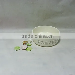 Wide Ceramic Dog Bowl thumbnail-1