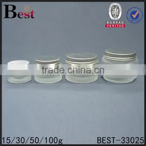 15/30/50/100g Clear Glass Cream Jar Round Shape Glass Jar for Face Cream thumbnail-3