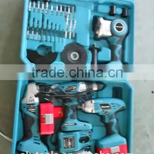 2014 New Modern Electric Drill Angle Grinder Impact Wrench Power Tool Sets 4 in 1 Combo Kit Tool Box thumbnail-5