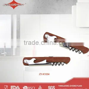 Multi Functional Wooden Handle Corkscrew Wine Opener thumbnail-1