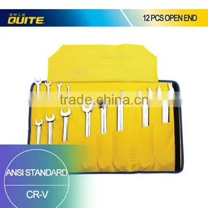 12 Pcs Mirror Surface Double End Wrench Set,ANSI Double Open End Wrench Set,metric CR-V Anti-rust Double Open End Wrench Set thumbnail-1