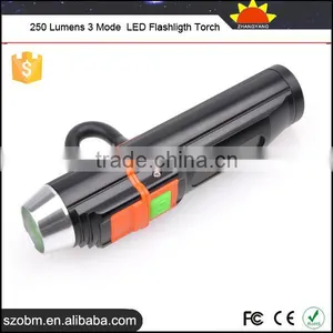 China Supplier XPG-R5 LED 250 Lumens 3 Mode Side Switch Flashlight Emergency Light thumbnail-2