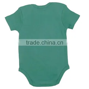 Organic 2017 Excellent Quality Plain and Printed Different Color Baby Bodysuits With New Design Short Sleeve Bodysuit for Babies thumbnail-3