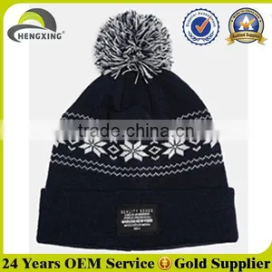 Custom Embroidery Winter Promotion Cashmere Knit Hat thumbnail-1