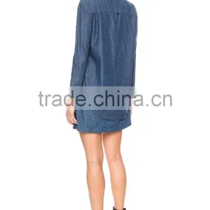 Hot Sale Ladies Classic Button up Casual Dance Shirt Cheap Price thumbnail-3
