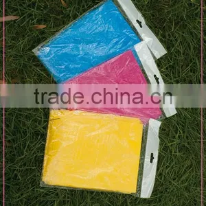 PE Disposable Yellow Poncho With Customers' Logo thumbnail-3