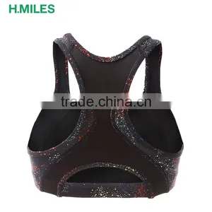 Sexy Plain Ladies High Resilience Padded Fitness Sports Bra for Women thumbnail-2