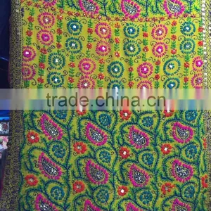 PHULKARI GEORGETTE DUPATTA SHAWL Fabric , Hand Embroidery 2.2 Metre Long thumbnail-1