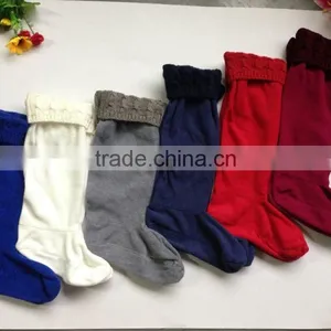 High Quality Winter Windproof Warm & Soft Fleece Rain Boot Liners With Knit Cuff thumbnail-1