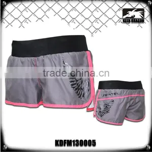 Lady's Fashion Short 100% Polyester Custom Printed Female Mma Fight Shorts thumbnail-1