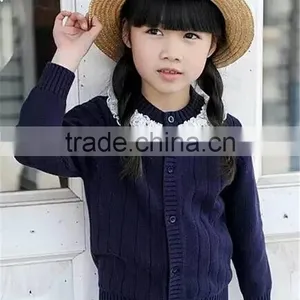Solid Black Sweaters Computer Knitting Kids Girl Cardigan From Duodudo Princess Chinese Sweaters Factory/manufacuters thumbnail-1