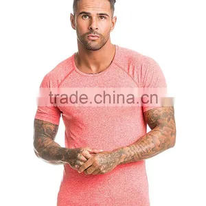 Raglan Sleeve Custom Printed Fitness Shirts , Gym Fitted t Shirt thumbnail-2