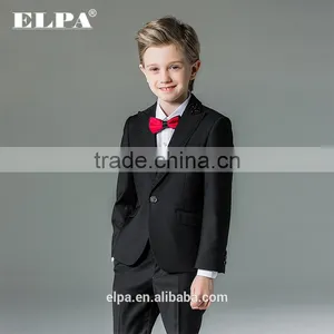 ELPA NXB0097 Slim Black Fancy 3 Piece Designer Kids Boys Suits thumbnail-1