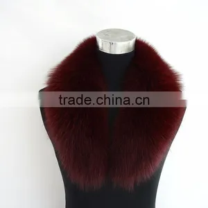 Myfur Women Cotton Padded Coat Dyed Blue Fox Fur Collar in Grey Color thumbnail-5