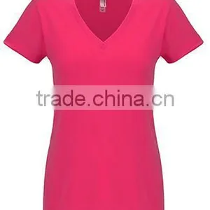 Next Level Apparel Women's Sueded S/S V-Neck Tee - Made From 60% Combed Ring-spun Cotton and 40% Polyester Jersey. thumbnail-2