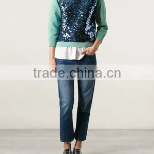 Sequined Lady Wholesale Crewneck Sweatshirt thumbnail-1