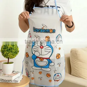 Cute Korean Version of Fashion Waterproof Anti - Oil Adult Sleeveless Hooded Cartoon Kitchen Aprons Advertising Aprons thumbnail-1