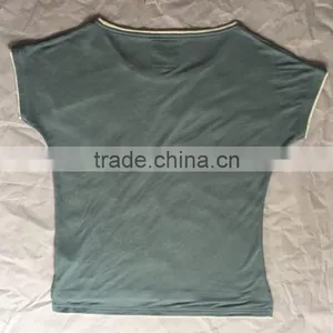 Customized Ladies Casual Wear Double Hem Blank T Shirt thumbnail-2