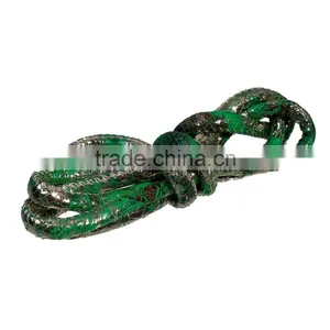 Silver Green Pattern Round PU Leather Cord thumbnail-1