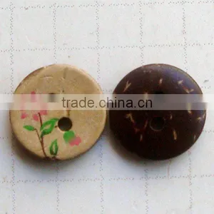 Fashion Printed Coconut Eco-friendly Button for Clothes thumbnail-1