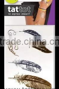 Mini Adult Flash Temporary Tattoo Mulit Color Metal Body Stickers With Packaging thumbnail-1
