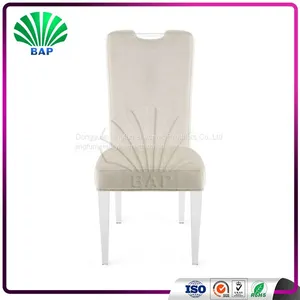 Plexiglass White Banquet Chair High Back Dining Chair Wedding Chair For Groom And Bride thumbnail-1