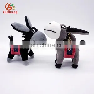Custom Mini Plush Donkey Animal Keychain thumbnail-1