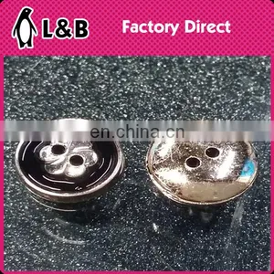 Popular Plastic Plating Button Point Oil Concave Flower Buntton thumbnail-1