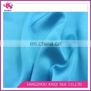 Hot Sale Chinese Silk Satin 100% Silk Charmeuse Fabric Blue Teal Plain Dyed Silk Satin Fabric for Dress | Kaftan 2017 thumbnail-3