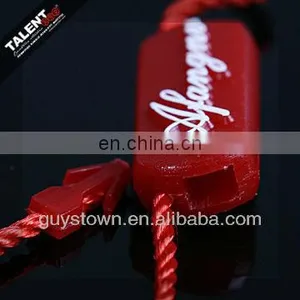 Customized Brand Name Logo Hang Tag Plastic Seal String for Clothing thumbnail-5