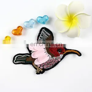 Fashion 12x8cm Wide 3D Beads Sequins Embroidery Birds for Clothing thumbnail-5