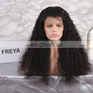 150% Density Wholesale Natural Color 100% Indian Remy Hair Glueless 360 Lace Wig thumbnail-1