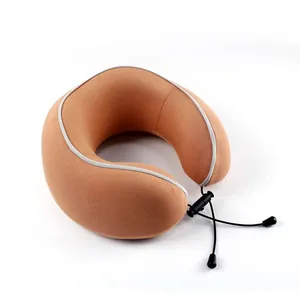 High Quality Customized Memory Foam u Shape Travel Pillow Phone Pocket With Cotton Cover thumbnail-1