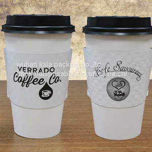 China Best PLA PE Paper Coffee Cups With Lids and Sleeve Straw thumbnail-4