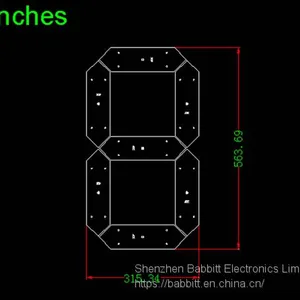 Led Digital Green Display/ Outdoor1digits Gas Price Led Signs/ 22 Inch 7 Segment Led Display thumbnail-5
