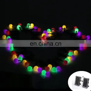 2019 New Product RGB Solar Powered String Light With Solar Panel for Christmas Lighting thumbnail-2