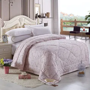 American Custom Design Pink/White Color 100% Pure Wool Cashmere Quilt thumbnail-1