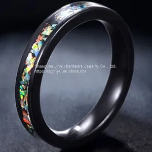 Colored Silver Foil Tungsten Gold Ring thumbnail-1