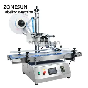ZONESUN ZS-TB150PB Scratch Card Flat Surface Bottle Pouch Automatic Labeling Sticking Machine For Cosmetics thumbnail-5