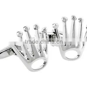 Cufflinks 1Pair Silver Design Fashion Shirt Men Party Wedding Men Gift Crown thumbnail-1
