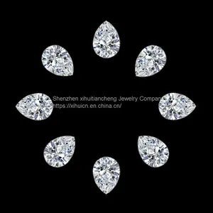Wholesale Price D Color Near Colorless Excellent VVS1 Pear Shaped Moissanite Loose Stones thumbnail-2