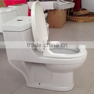 Bathroom One Piece Commode With White & Ivory Color thumbnail-1