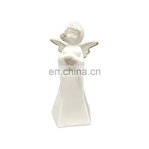 White Porcelain Ceramic Angel Figurine Christmas Xmas Ornaments thumbnail-1