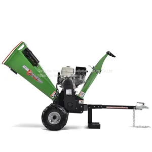 TUV CE Approved Farm Garden Use 15HP Gasoline Engine Powered Wood Chipper Shredder, Tree Branch Chipping Machine thumbnail-1