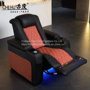 Popular Recliner Chair Modern Design Adjustable Headrest Single Private Cinema Seats thumbnail-1