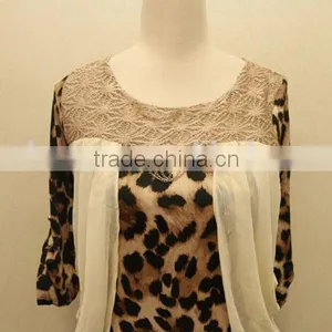 Leopard Print Chiffon Fashion Blouse thumbnail-1